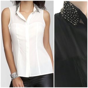 Bebe Black Embellished Top